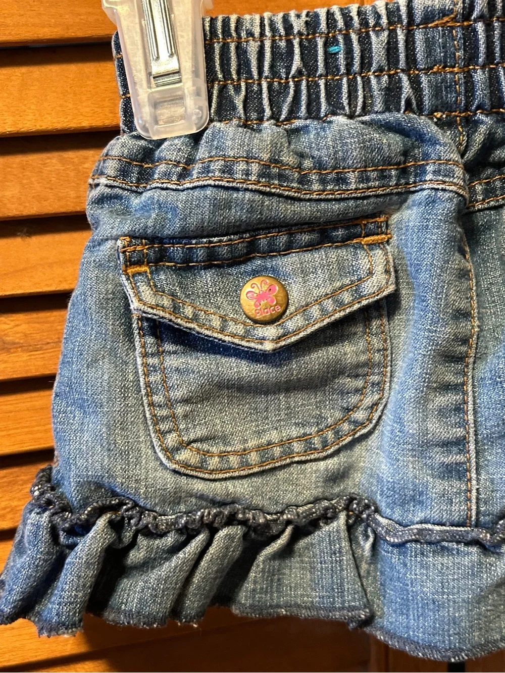 The Children's Place Ruffled Jean Skirt